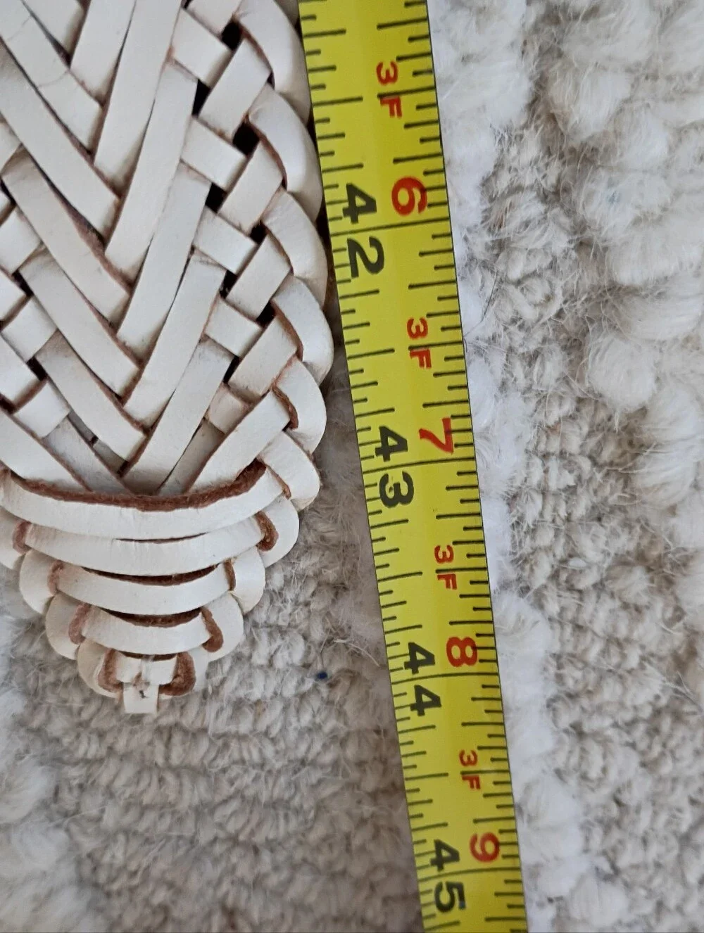 Banana Republic Braided Leather Belt in Cream